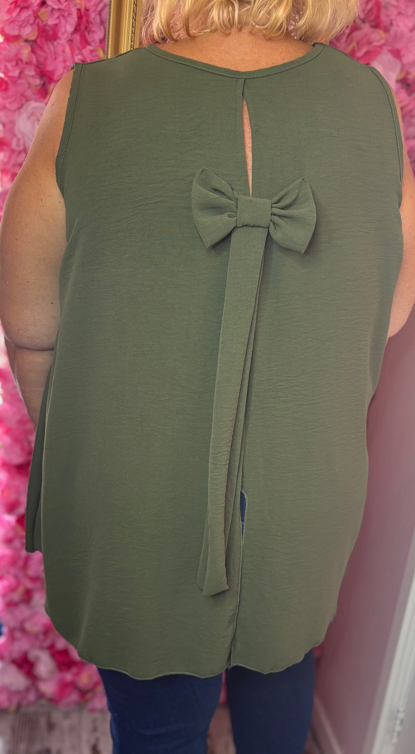 Top Strik Rug Leger Groen Plus Size Maat 44 t/m 50-52