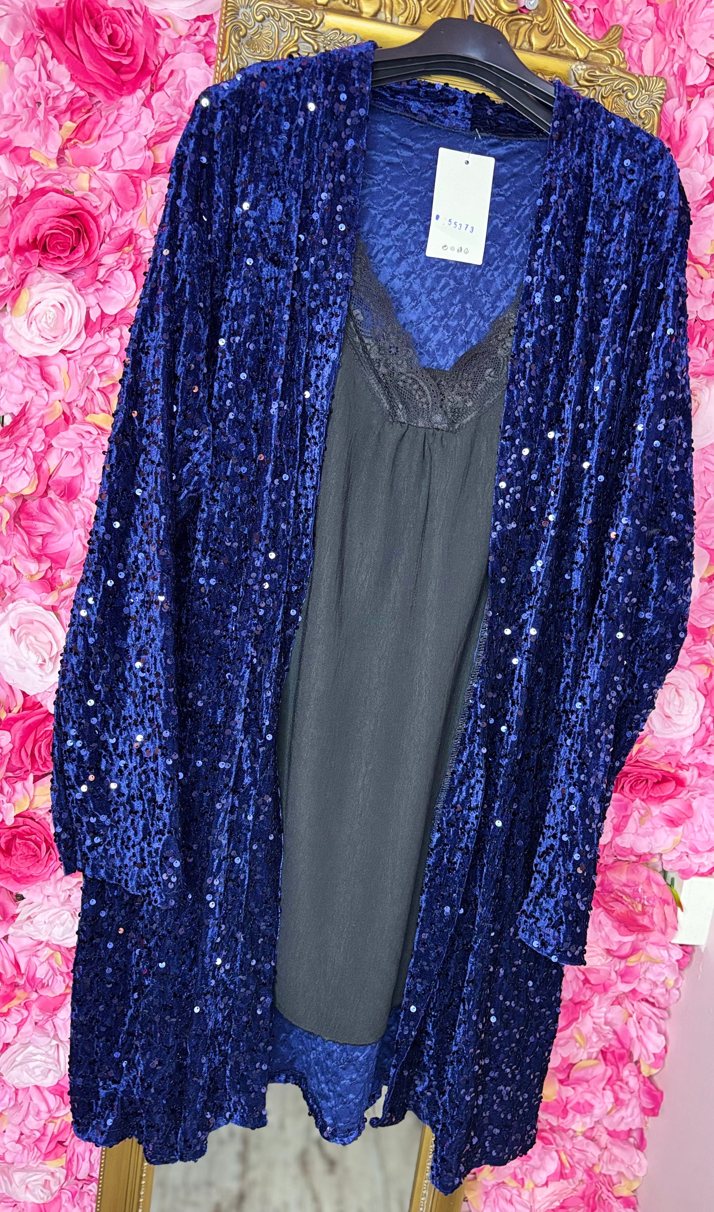 Kimono Pali Blauw Plus size Maat 48 t/m 56