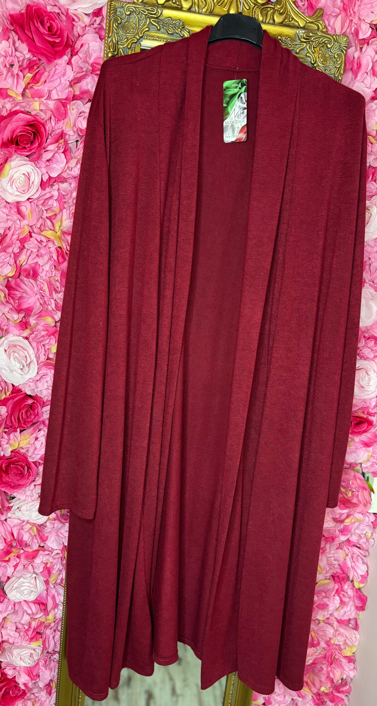 Vest Basic Bordeaux Plus Size Maat 48 t/m 56-58