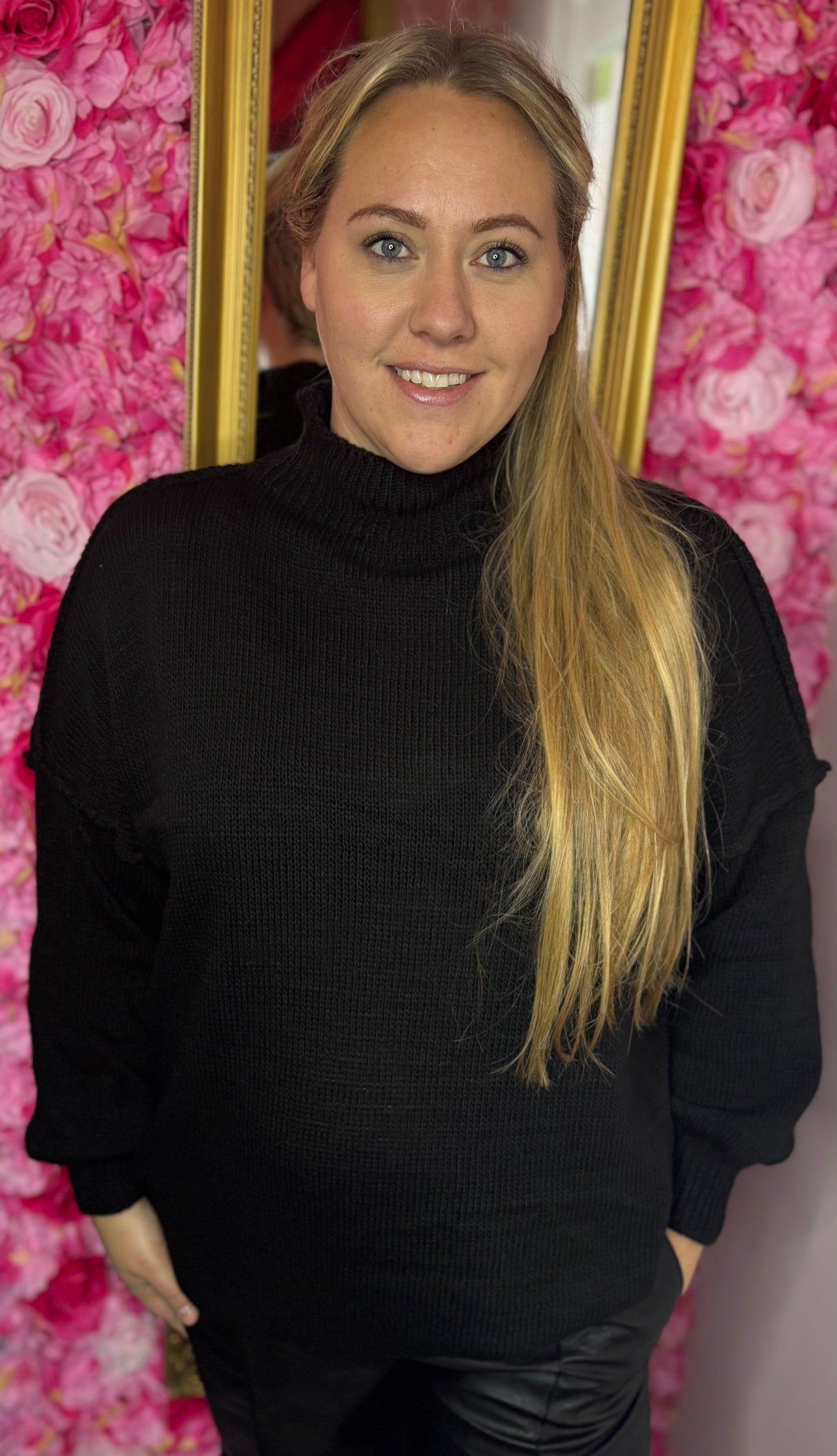 Trui Cozy Zwart Plus Size Maat 46 t/m 54