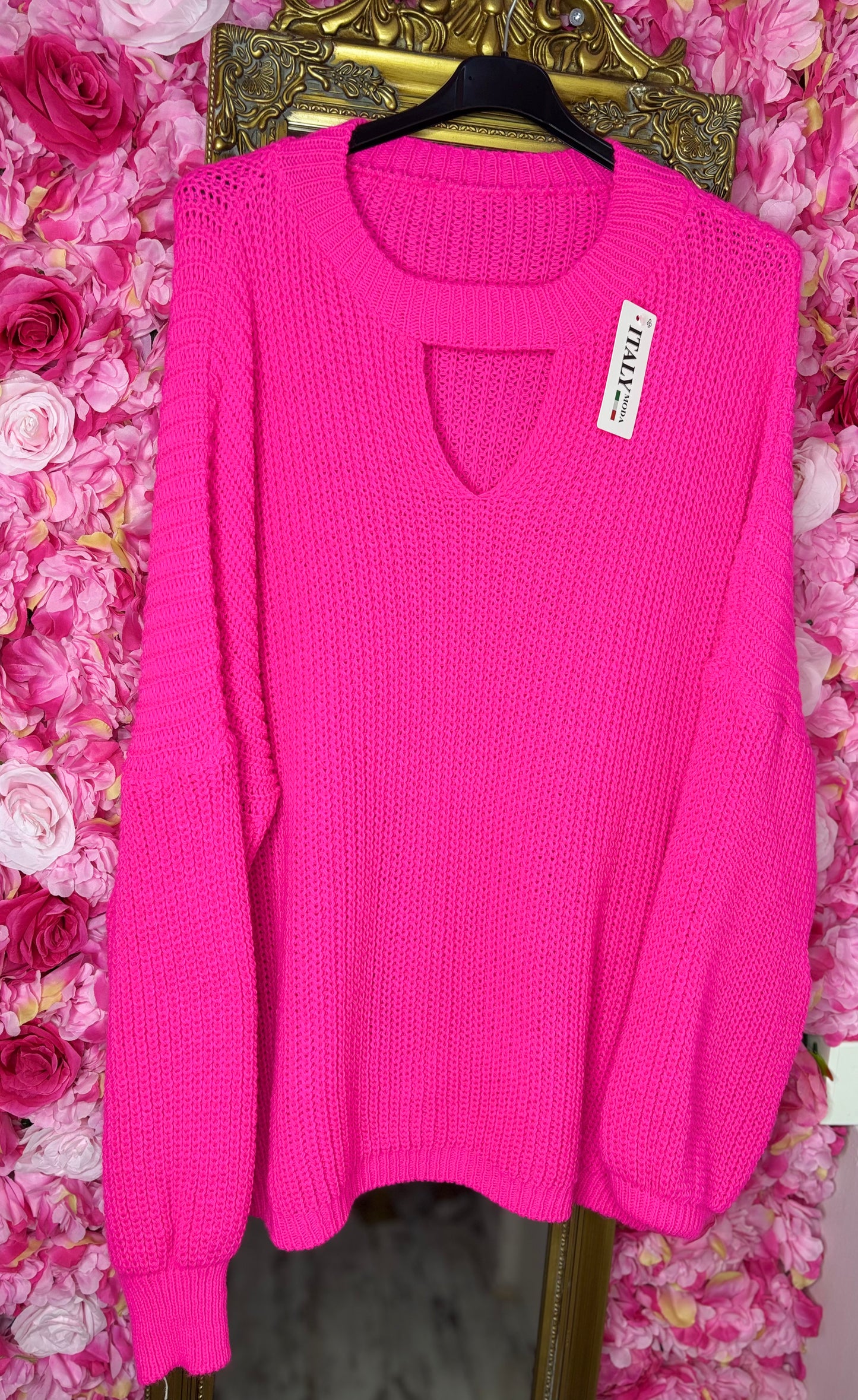 Trui Yaz Fuchsia Plus Size Maat 50 t/m 58