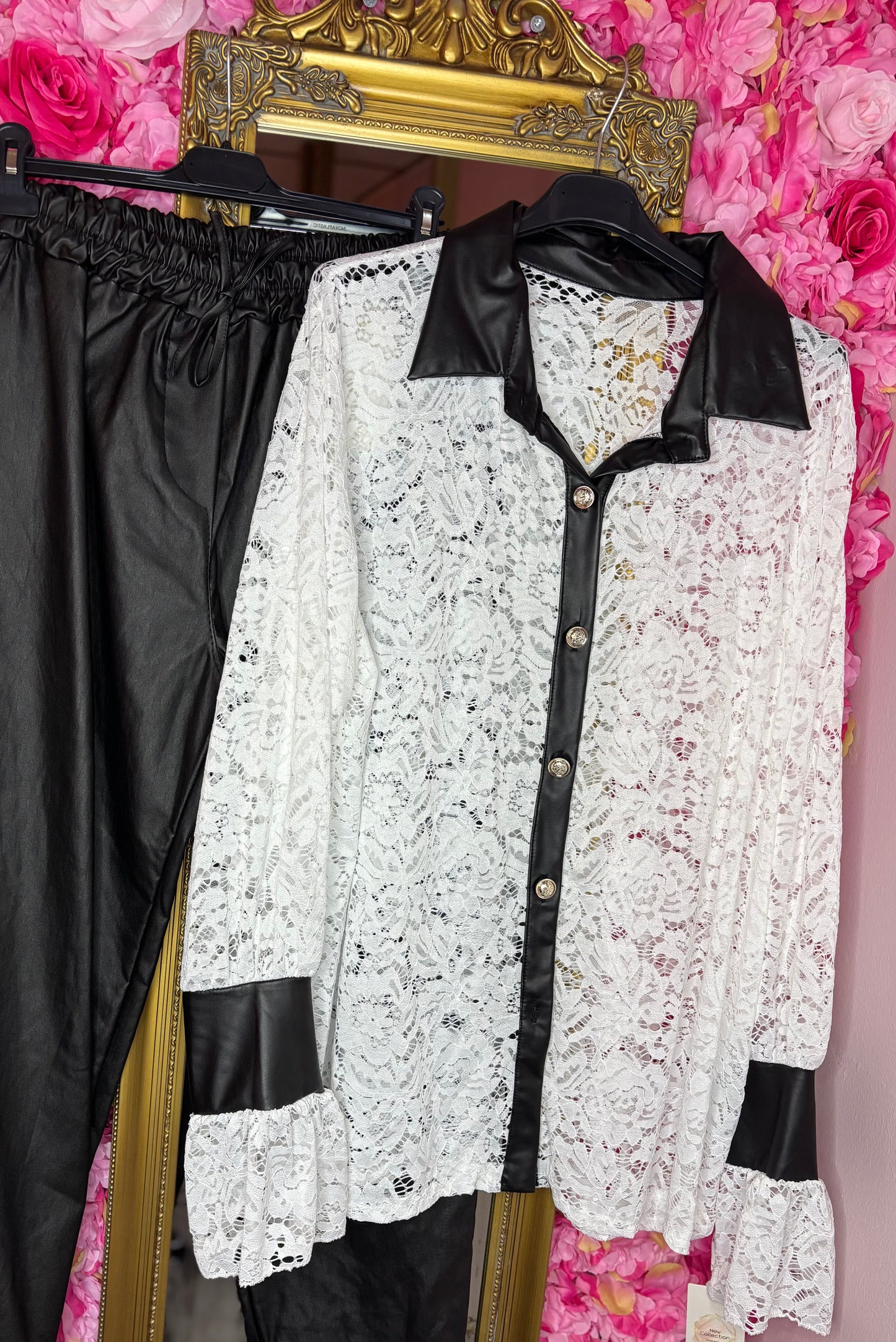 Blouse Kant Wit Plus Size maat 46 t/m 54(Dicht)