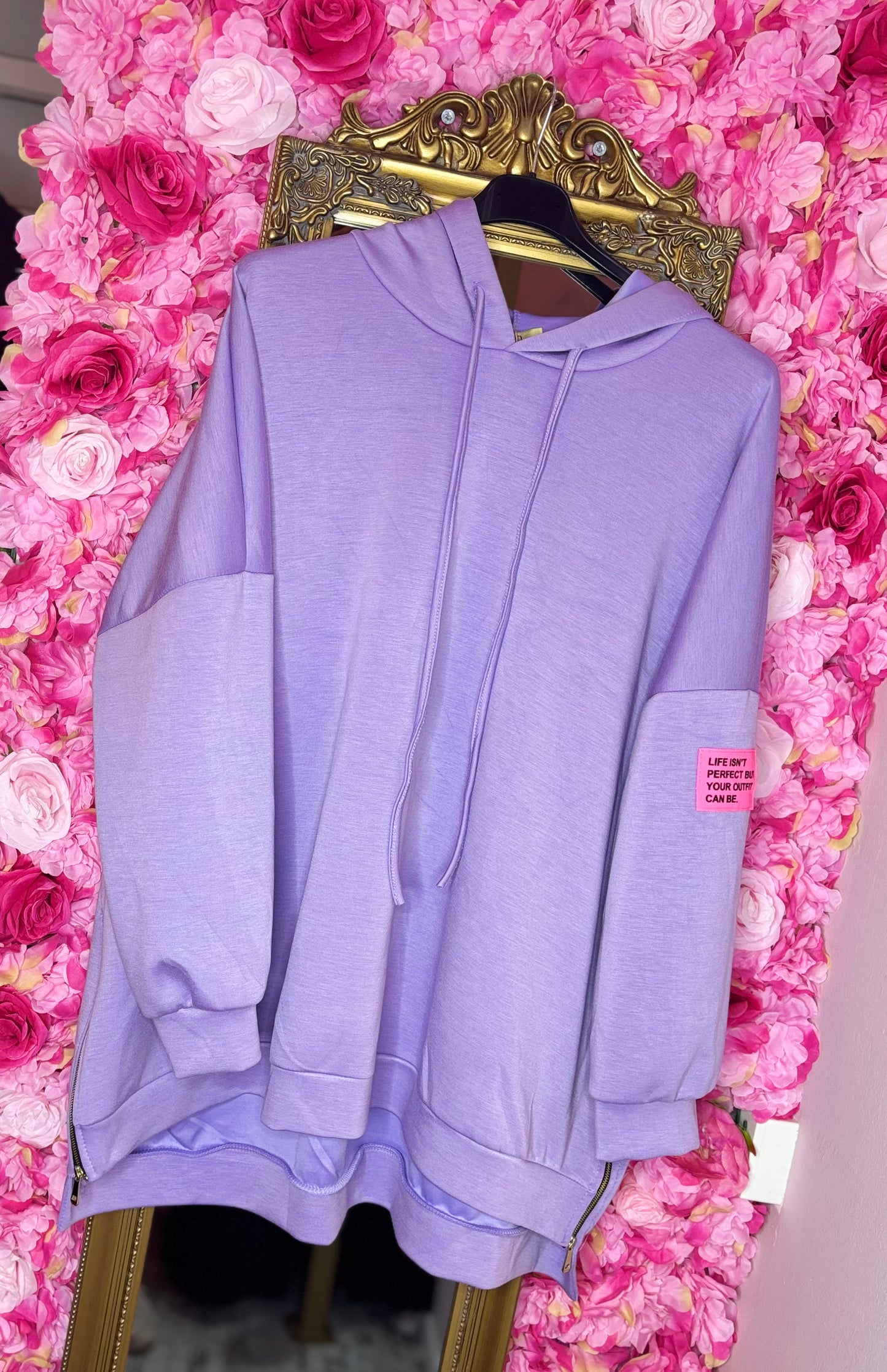 Hoodie Perfect Lilla Plus Size Maat 46 t/m 54