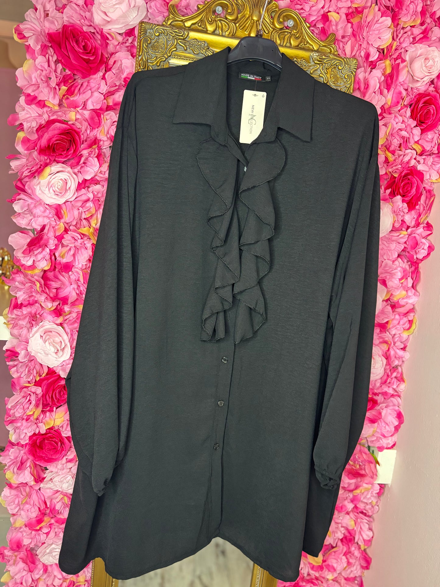 Blouse Bri Zwart Plus Size maat 48 t/m 56