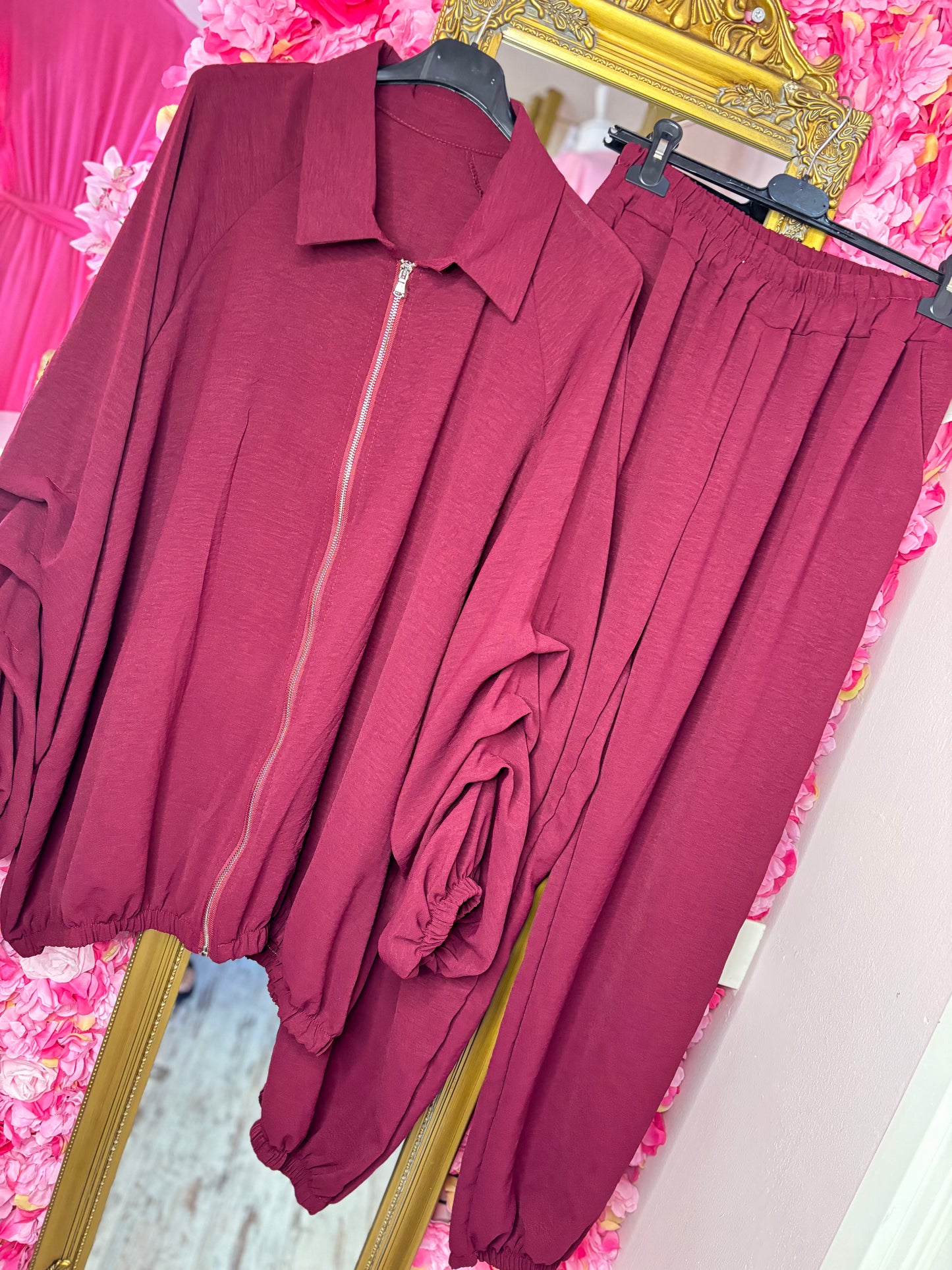 Set Easy Chic Bordeaux Plus Size maat 48 t/m 54