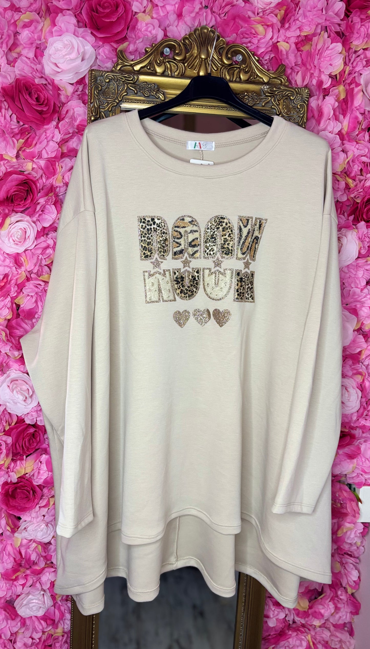 Sweater Rock Beige Plus Size Maat 50 t/m 58