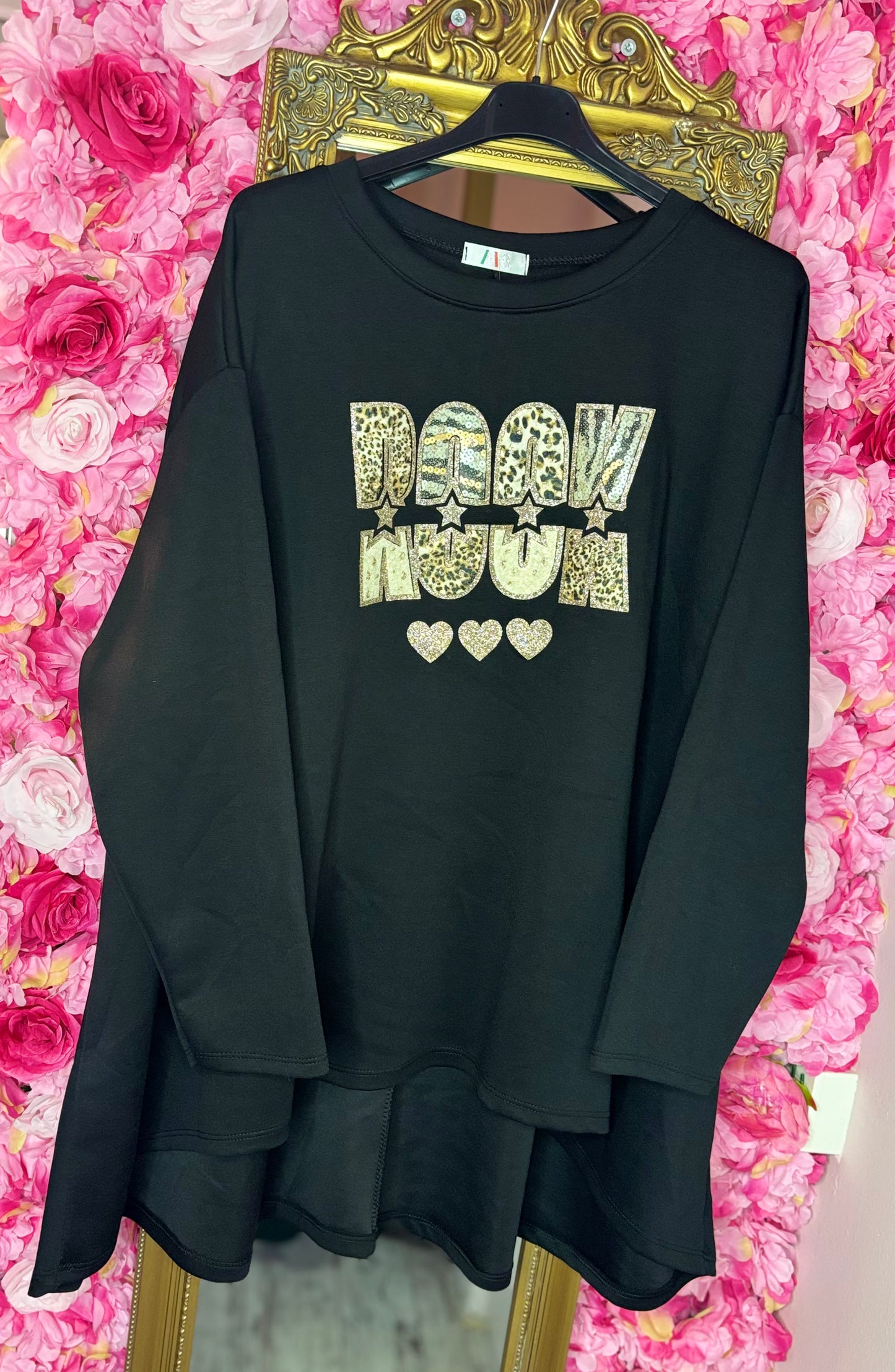 Sweater Rock Zwart Plus Size Maat 50 t/m 58