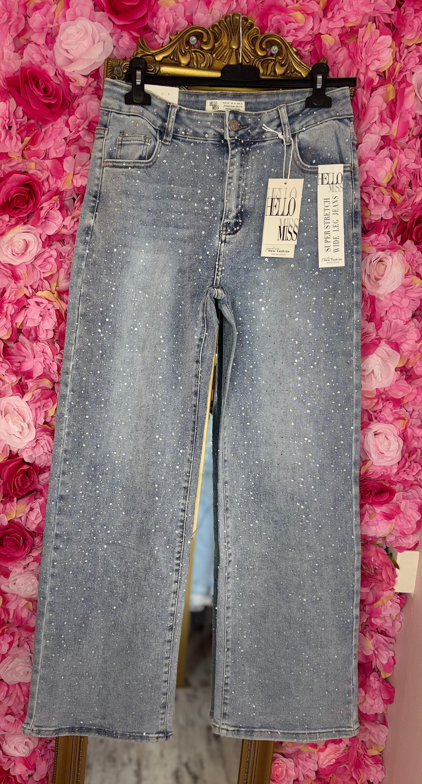 Jeans Wide Leg All Over XS t/m XL