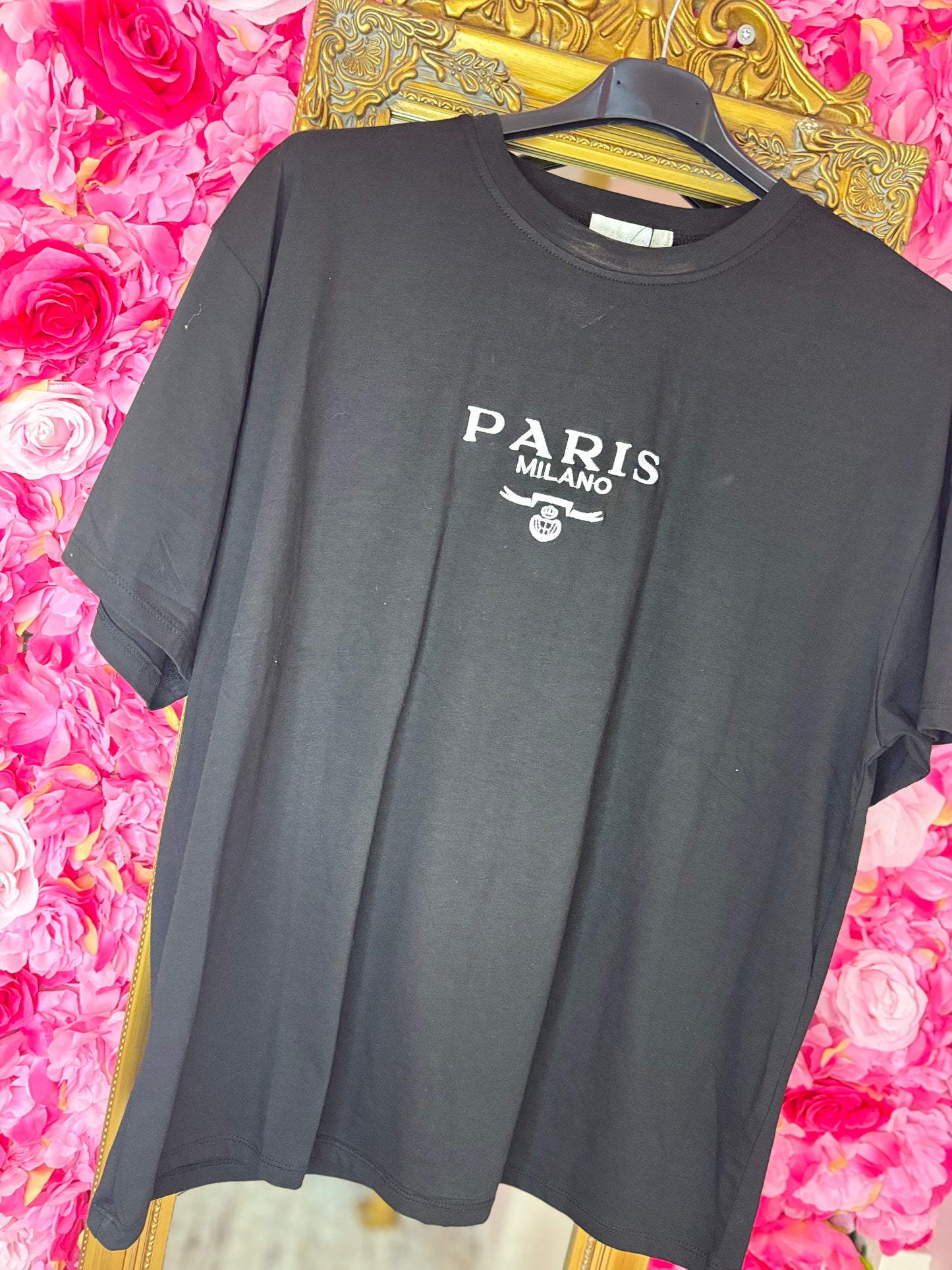 T-shirt Paris Black t/m maat 44