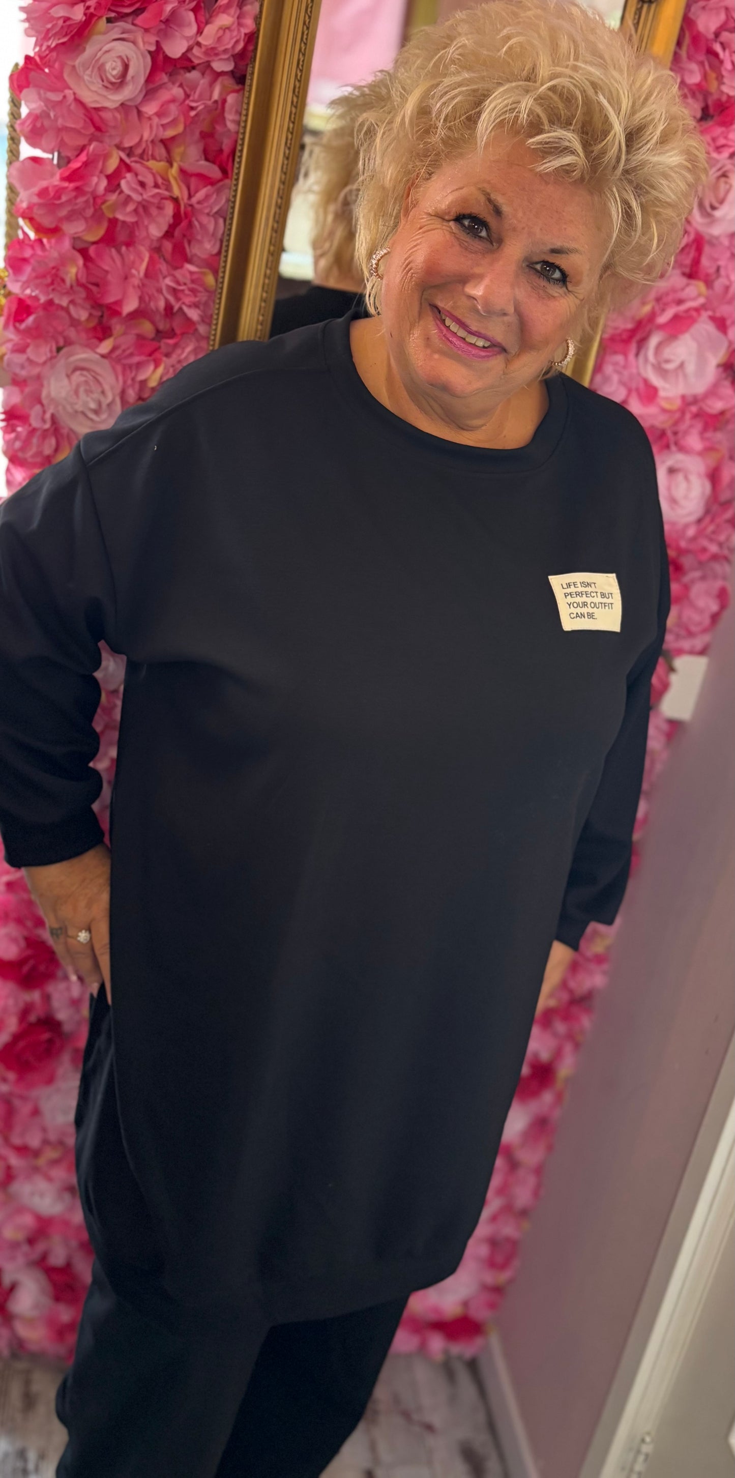 Comfy Set Perfect XXL Zwart Plus Size maat 50 t/m 56-58