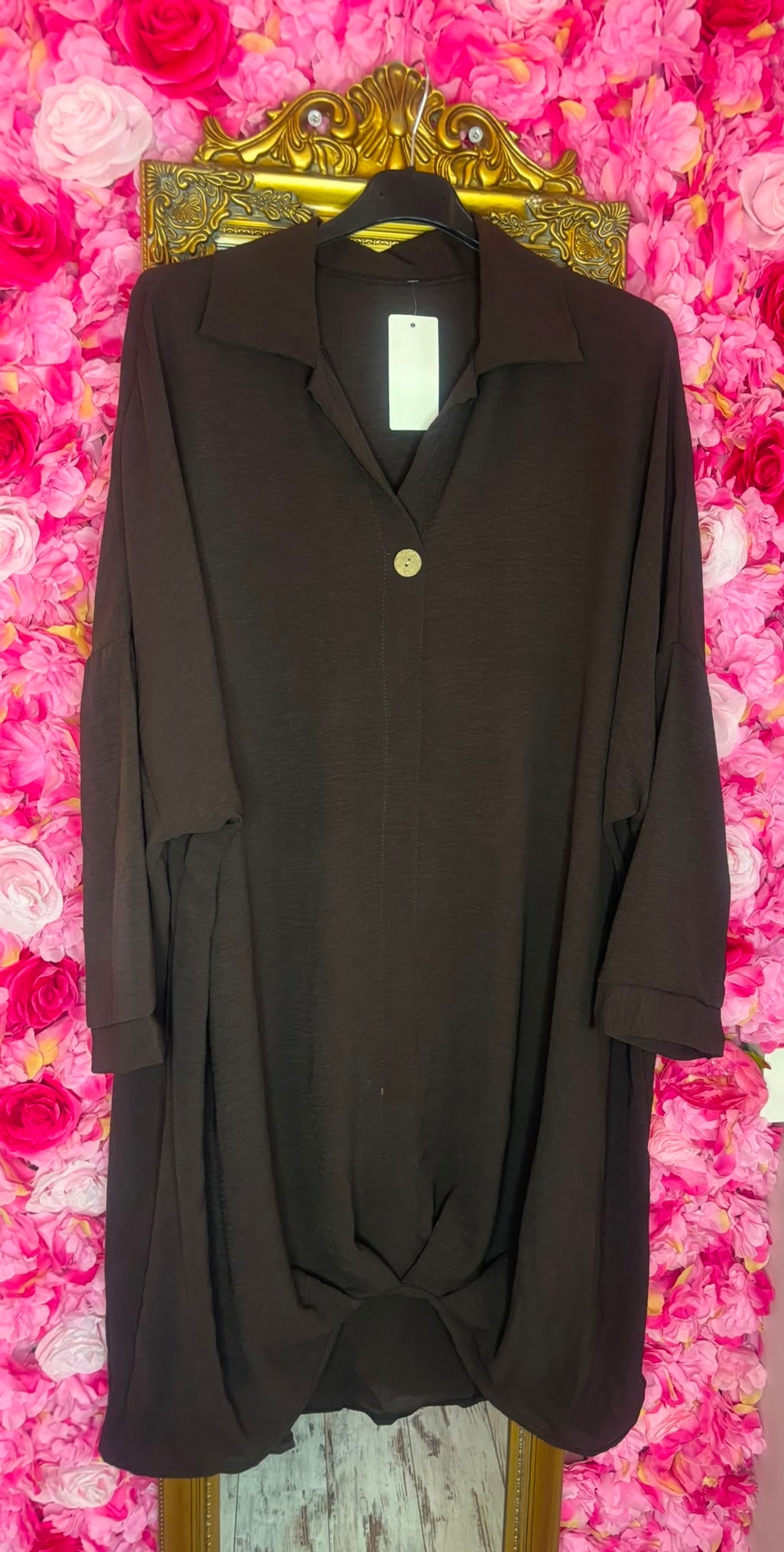 Tuniek Chloe Bruin Plus Size Maat 48 t/m 54