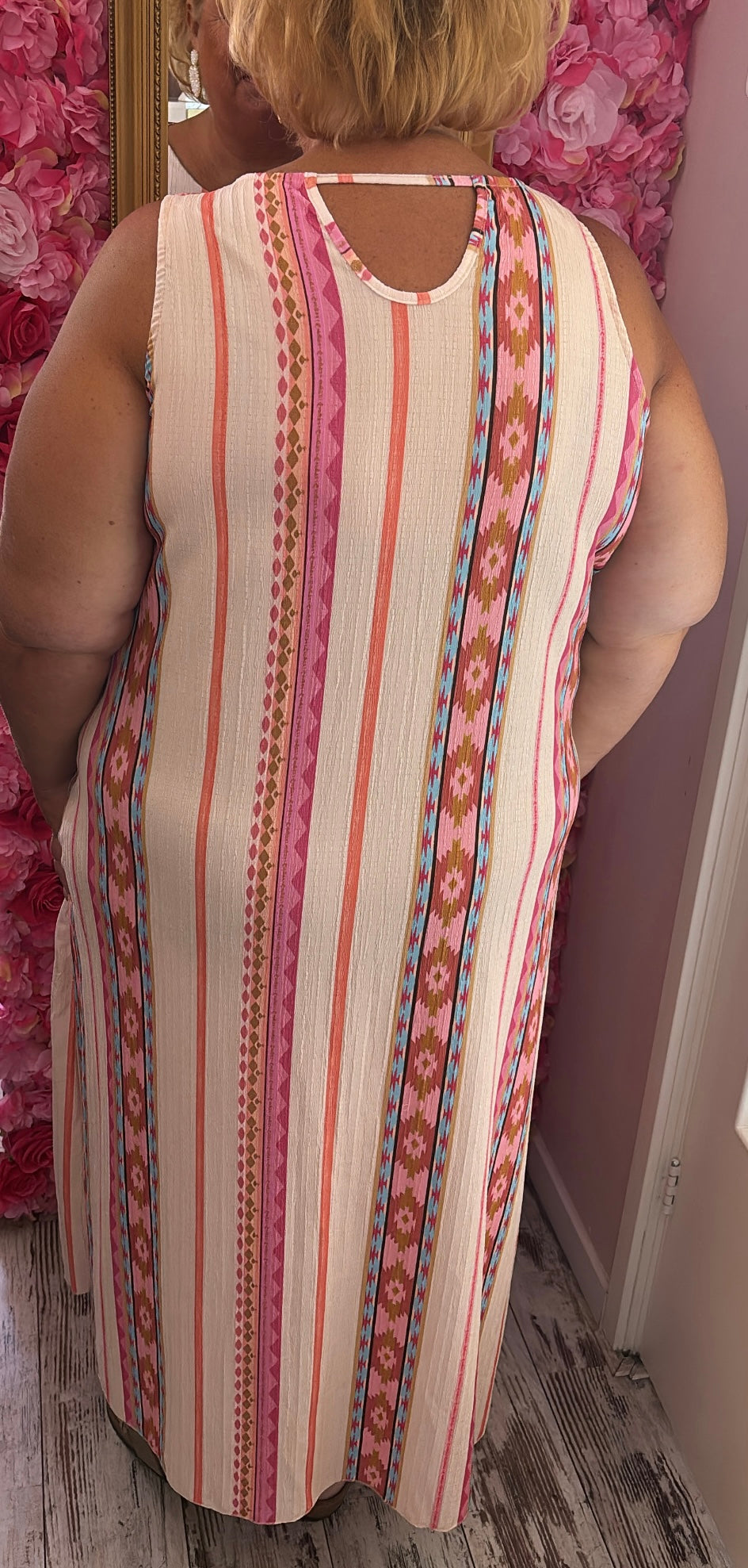 Jurk Boho Special Creme Plus Size Maat 44 t/m 52