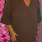 Jurk Now Bruin Plus Size Maat 46 t/m 52