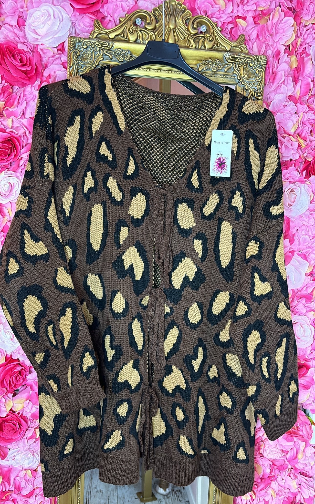 Vest Cozy Panter Bruin Plus Size Maat 42 t/m 50