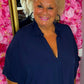 Jurk Fay Katoen Donker Blauw  Plus Size Maat 50 t/m 58
