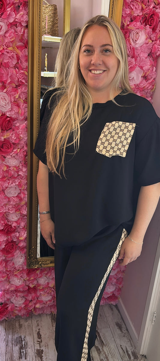 Set Flucc Summer Zwart Plus Size maat 40 t/m 48