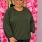 Long Sleeve Balloon Soft Leger Groen Plus Size maat 46 t/m 50