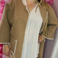 Lang Vest Contra Beige Plus Size Maat 42 t/m 50