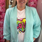 Blazer Happy Diamond Mint Plus Size Maat 44 t/m 50