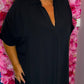 Jurk Fay Katoen Zwart Plus Size Maat 50 t/m 58