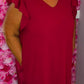 Jurk Musthave Rood Plus Size Maat 48 t/m 52