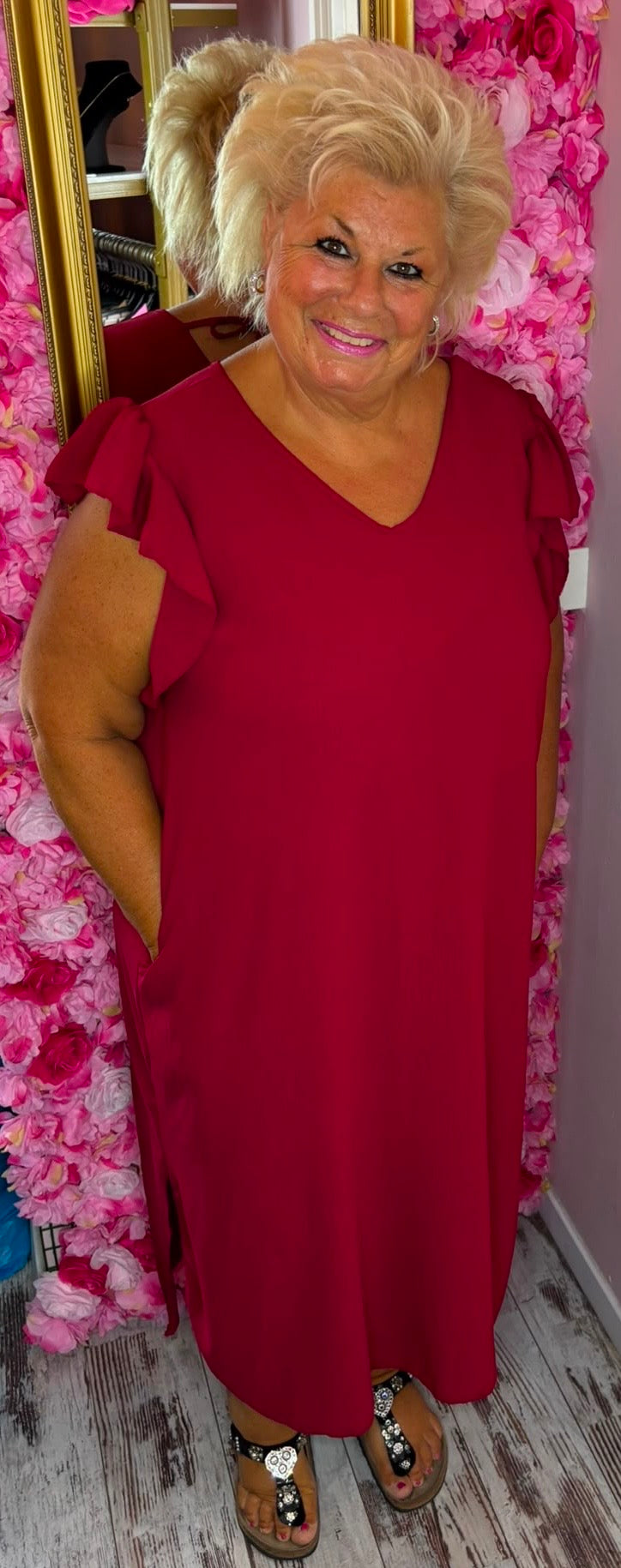 Jurk Musthave Rood Plus Size Maat 48 t/m 52