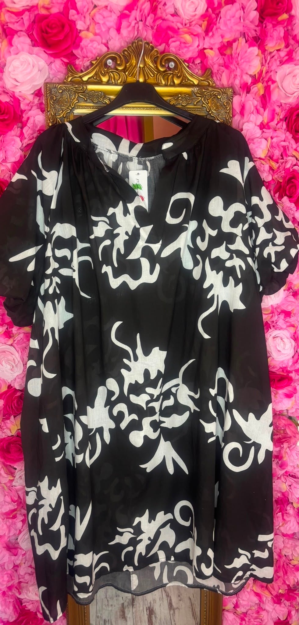 Jurk Pofmouw Chic Zwart Plus Size Maat 48 t/m 54