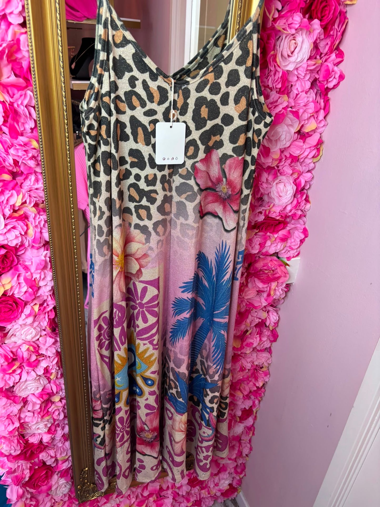 Jurk Vibes Palm Plus Size Maat 44 t/m 48-50