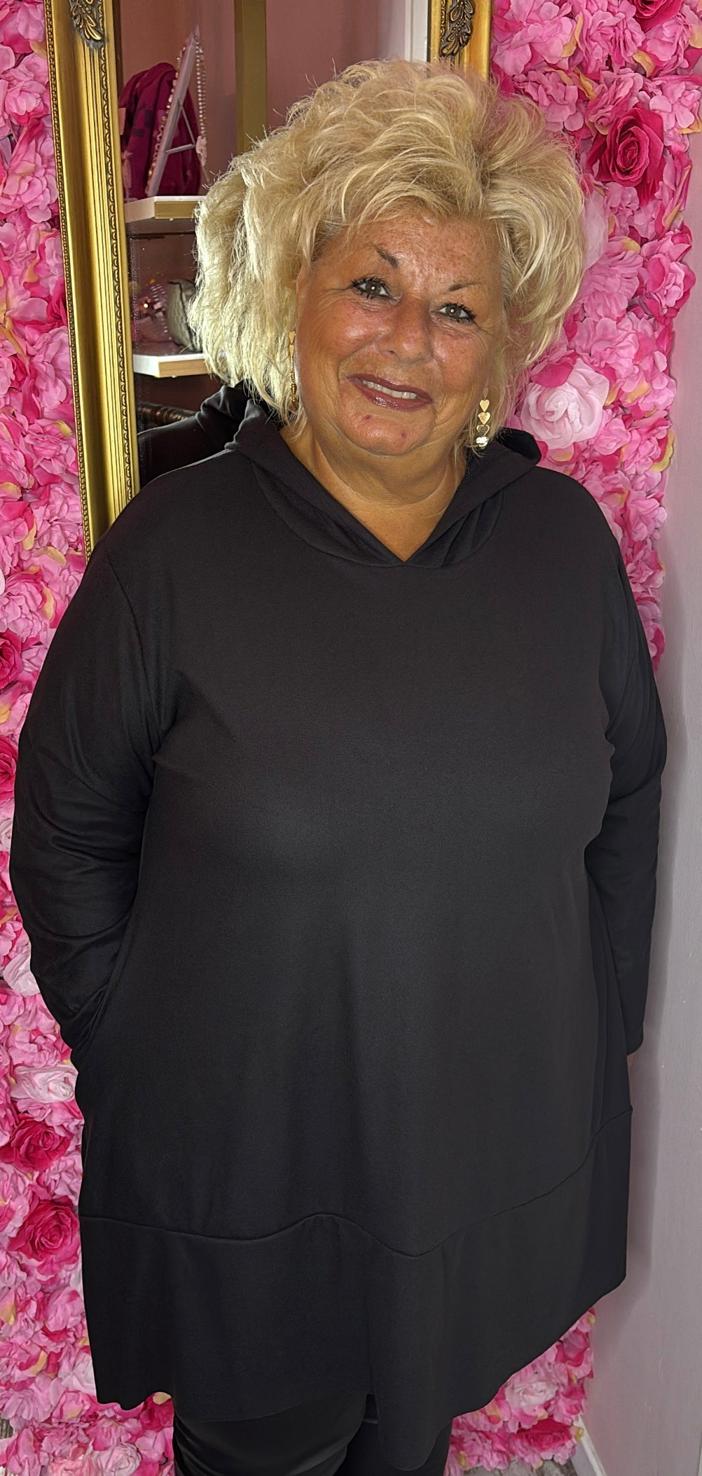 Hoodie Zwart Plus Size Maat 50 t/m 58