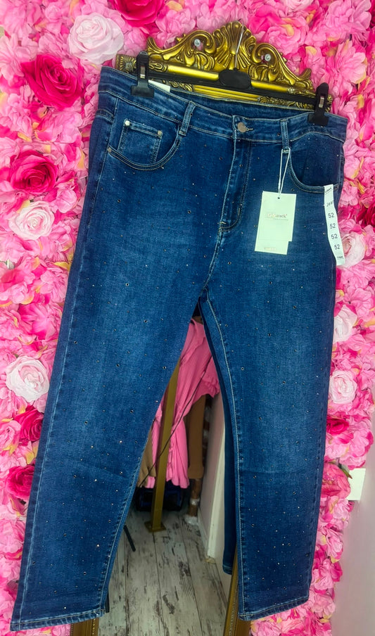 Jeans Black Bling Maat 44 t/m 54