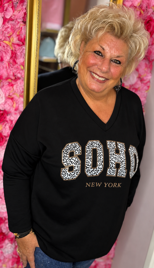 Sweater Soho Zwart Plus Size Maat 46 t/m 52-54