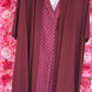 Vest Korte Mouw Travel Bordeaux Plus size Maat 48 t/m 56