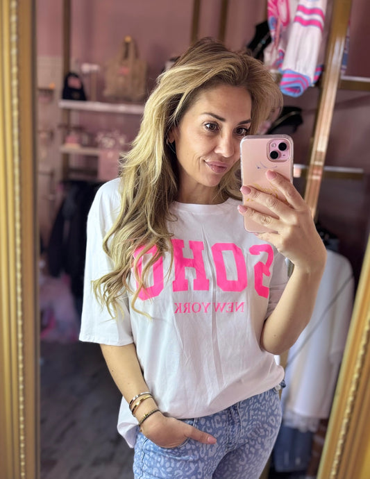 T-shirt Soho Wit Plus Size tot Maat 42