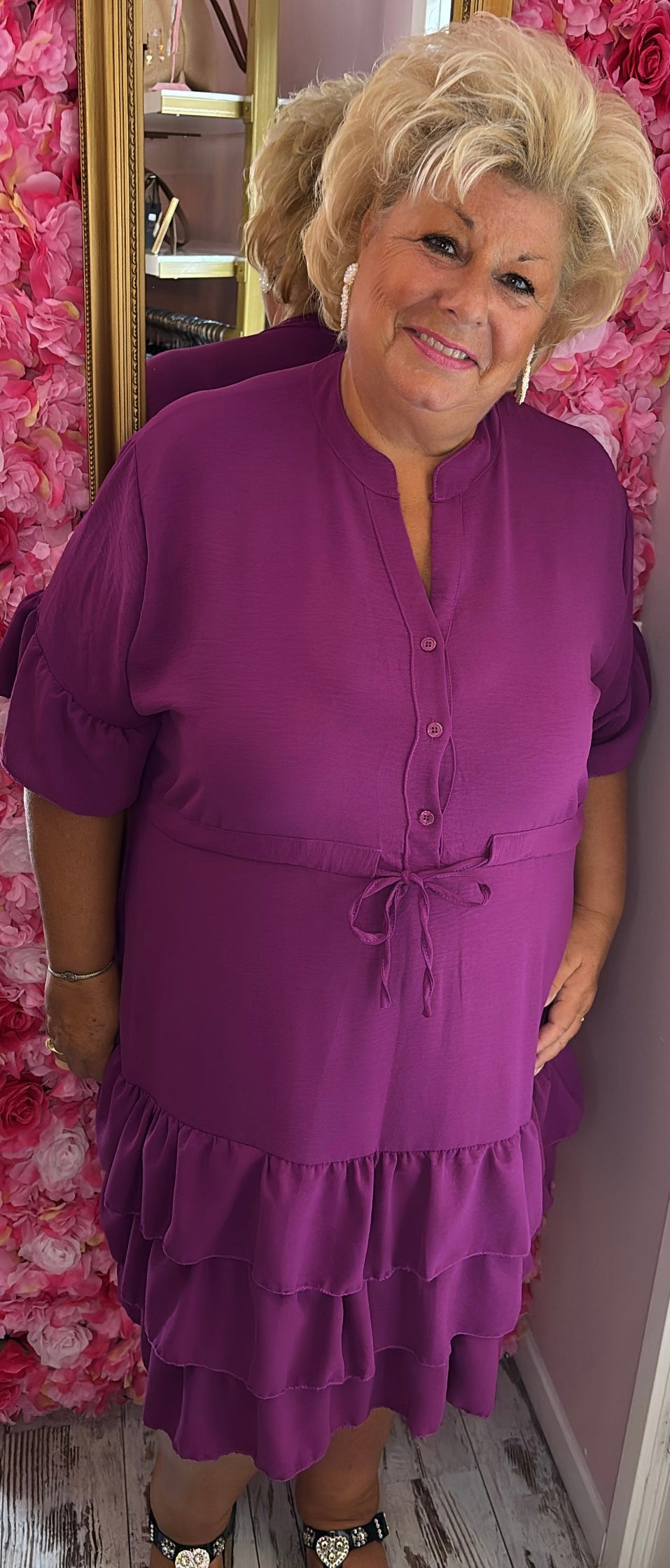 Jurk Marbella Paars Plus Size 48 t/m 54-56