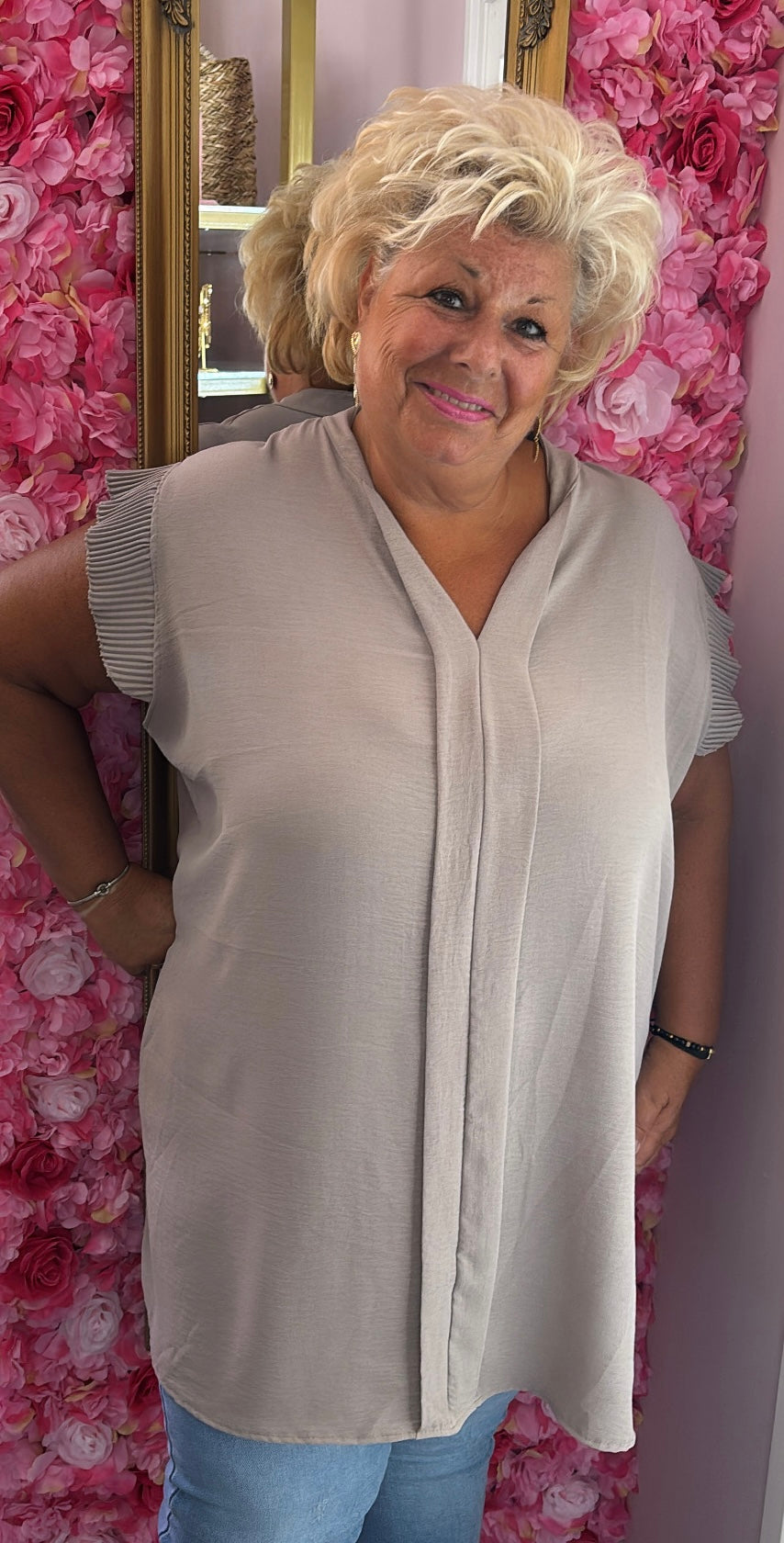 Tuniek Jaidey Taupe Plus Size maat 48 t/m 54-56