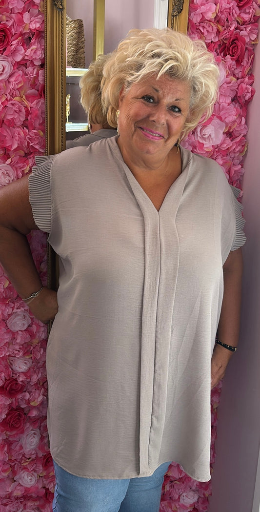 Tuniek Jaidey Taupe Plus Size maat 48 t/m 54-56