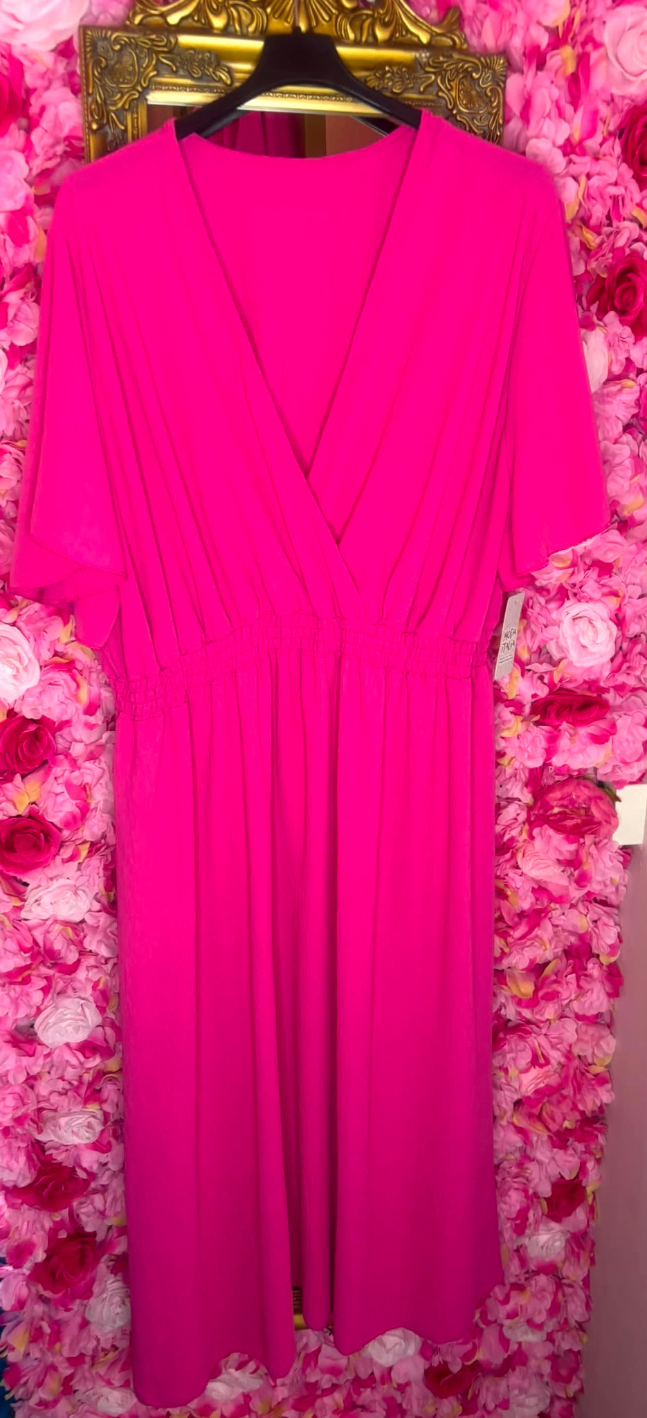Lange Jurk Ela Fuchsia Maat 48 t/m 54-56