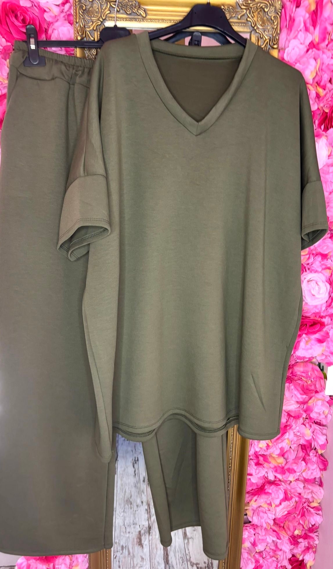 Comfy Set Max Leger Groen Plus Size maat 44 t/m 52