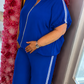 Set Sporty Koningblauw Plus Size maat 48 t/m 54