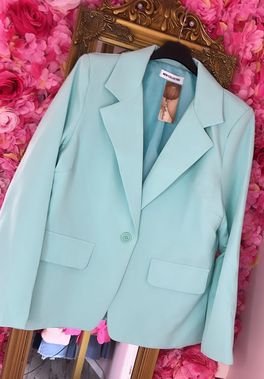 Blazer Pastel Mint t/m Maat 42