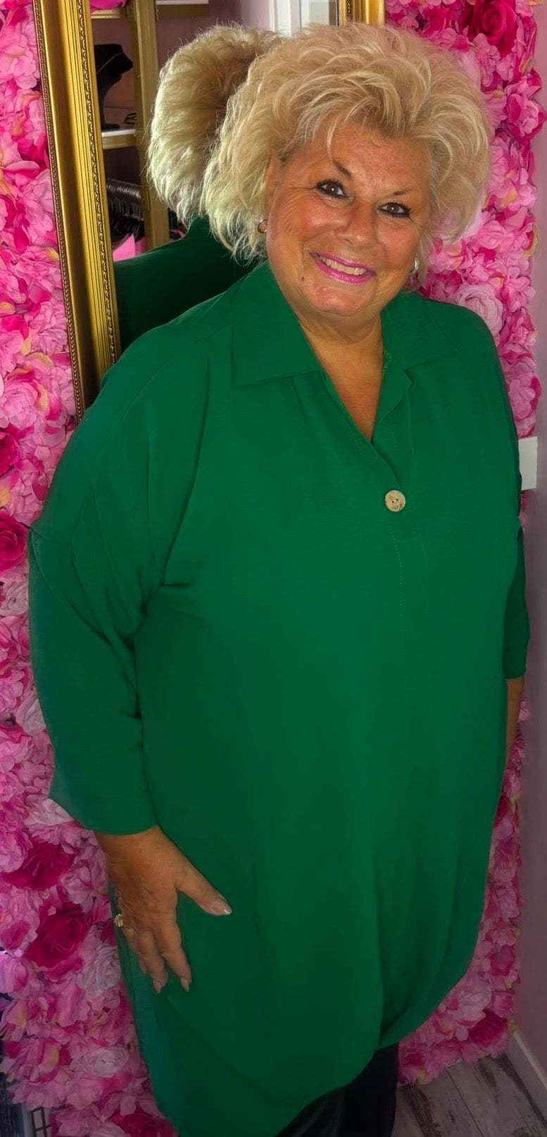 Tuniek Chloe Groen Plus Size Maat 48 t/m 54