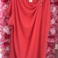 Jurk Silvie Koraal Plus Size 50 t/m 56-58