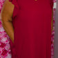 Jurk Musthave Rood Plus Size Maat 48 t/m 52