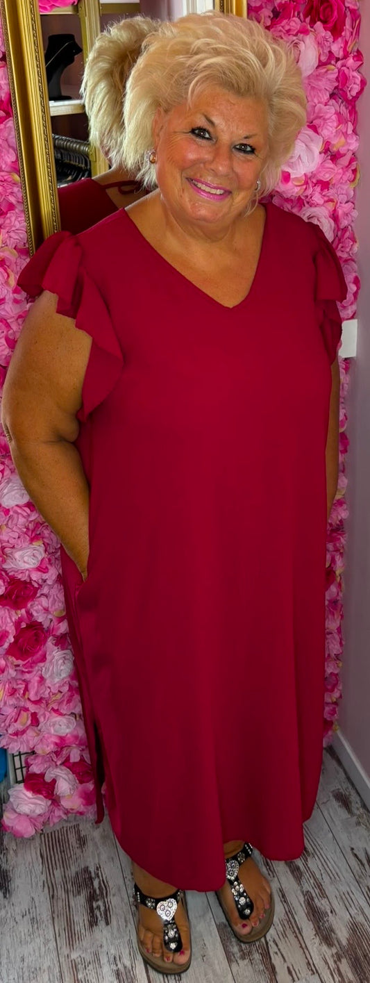 Jurk Musthave Rood Plus Size Maat 48 t/m 52