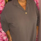 Blouse Chloe Taupe Plus Size maat 48 t/m 54