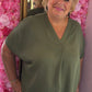 Blouse Joanie Leger Groen Plus Size maat 48 t/m 54-56