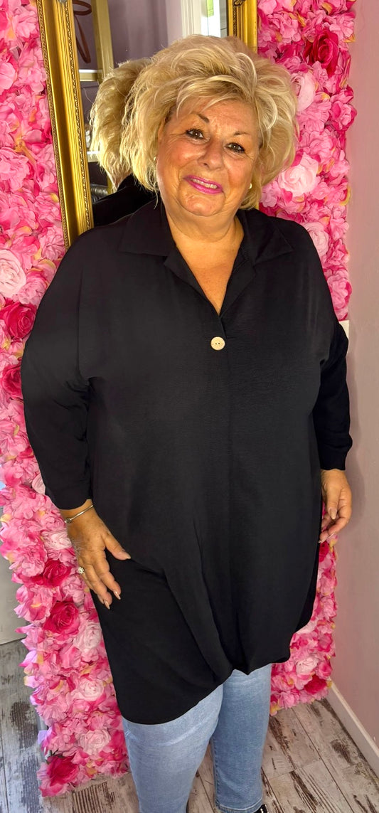 Blouse Chloe Zwart Plus Size maat 48 t/m 54