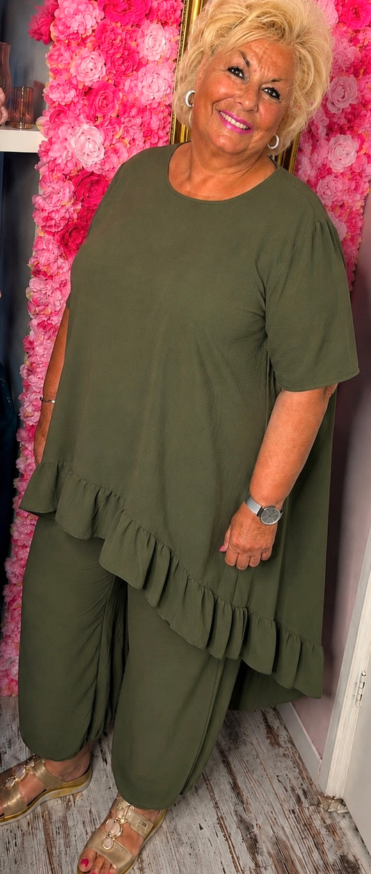 Set Viral Leger Groen Plus Size maat 48 t/m 54