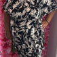 Set Cor Zwart Flower Plus Size maat 48 t/m 56-58