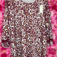 Tuniek Animal Katoen Bordeaux Plus Size Maat 46 t/m 50-52